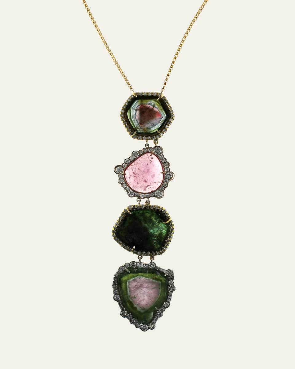 Signature KMD Cascade Pendant Necklace with Diamonds
